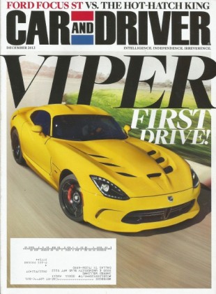 CAR & DRIVER 2012 DEC - NEW VIPER GTS & ASTON VANQUISH, ELECTRIC STEERING